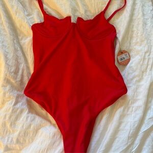 B. Swim Maraschino Cherry Jetty One-Piece